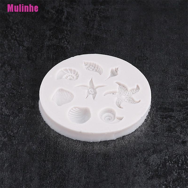 Khuôn silicone Làm Bánh Hình Cá Ngựa / Vỏ Sò / Sao Biển DIY