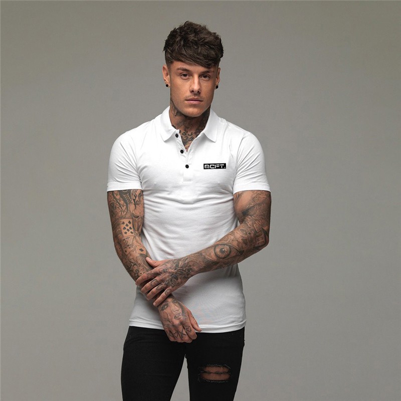 Plus size polo Mens Short Sleeved Business Fashion Polos Tshirts Slim Fitness causal Top Tees