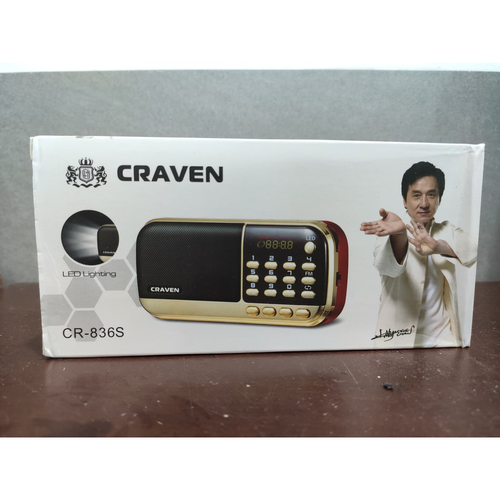 Loa nghe nhạc USB thẻ nhớ FM Craven CR-836 2 pin siêu trâu