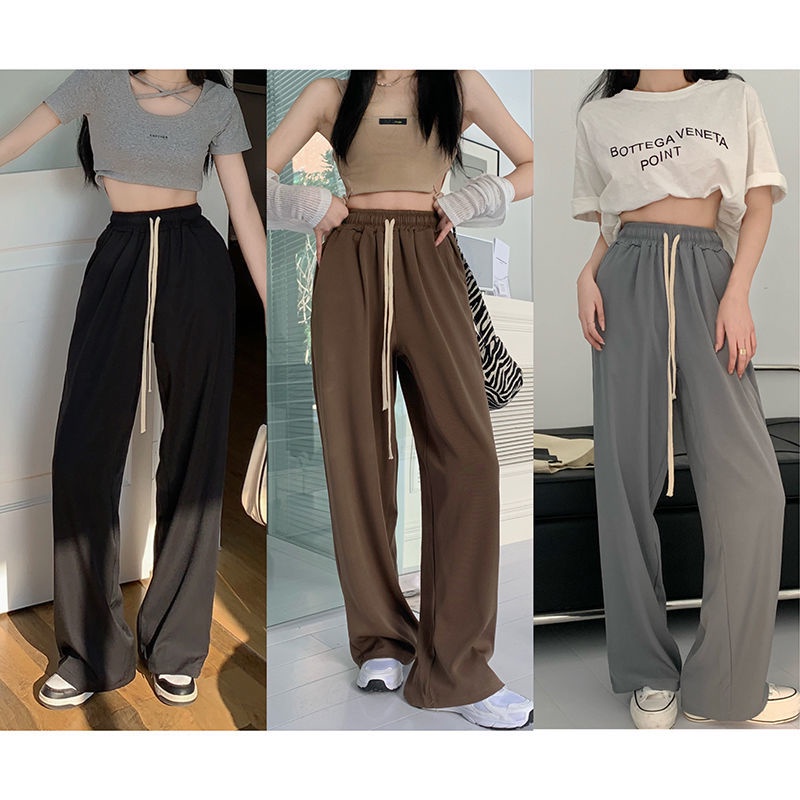 Quần Thể Thao Ống Rộng Màu Sắc Đơn Giản Cho Nữ