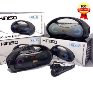 [ Sản phẩm Cao Cấp ] Loa karaoke bluetooth xách tay, loa karaoke Kimiso tặng kèm mic hát, dung lượng pin khủng