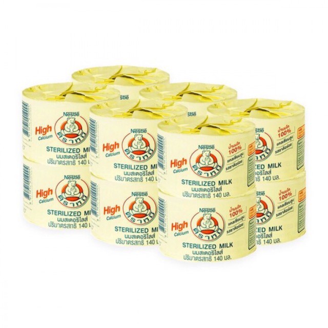 Sữa gấu nestle 140ml ,hàng chính hãng Thái Lan_ 1 lốc / 12lon