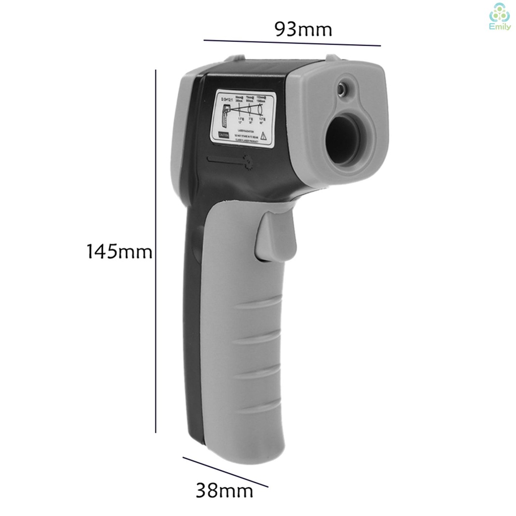 Nhiệt kế hồng ngoại kỹ thuật số không tiếp xúc -50-380 C (Không tiếp xúc)