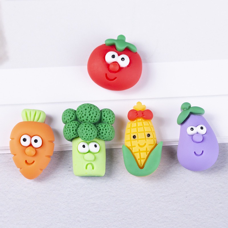Charm (C327) slime/ Dụng Cụ Charm Trang Trí [Ko Keo &amp; Nút] Họa Tiết Trái Cây Cute