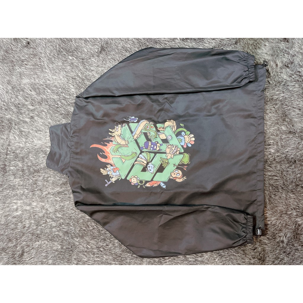 ÁO KHOÁC KAKI NÚT BẤM/ ÁO JACKET ĐEN IN HÌNH SWE HỒNG XANH ,FREESHIP,HÀNG VNXK 2 LỚP CHÓNG NẮNG,1993CLOTHINGG