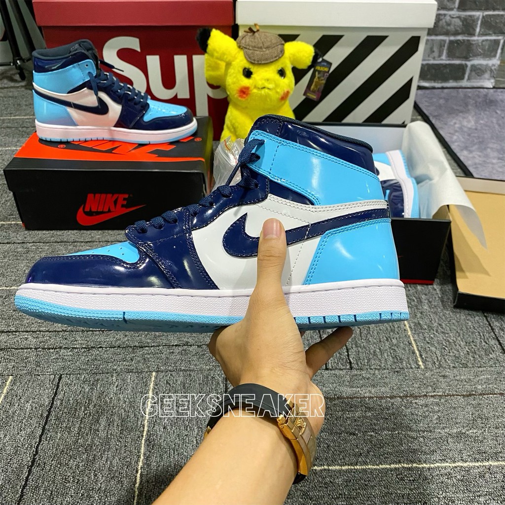 [GeekSneaker] Giày Jordan 1 Blue Chill UNC Patent | BigBuy360 - bigbuy360.vn