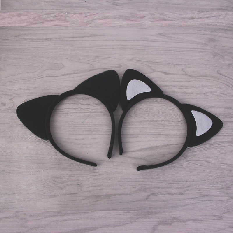 Băng đô cài tóc hình tai mèo làm phụ kiện hóa trang xinh xắn cho nữ