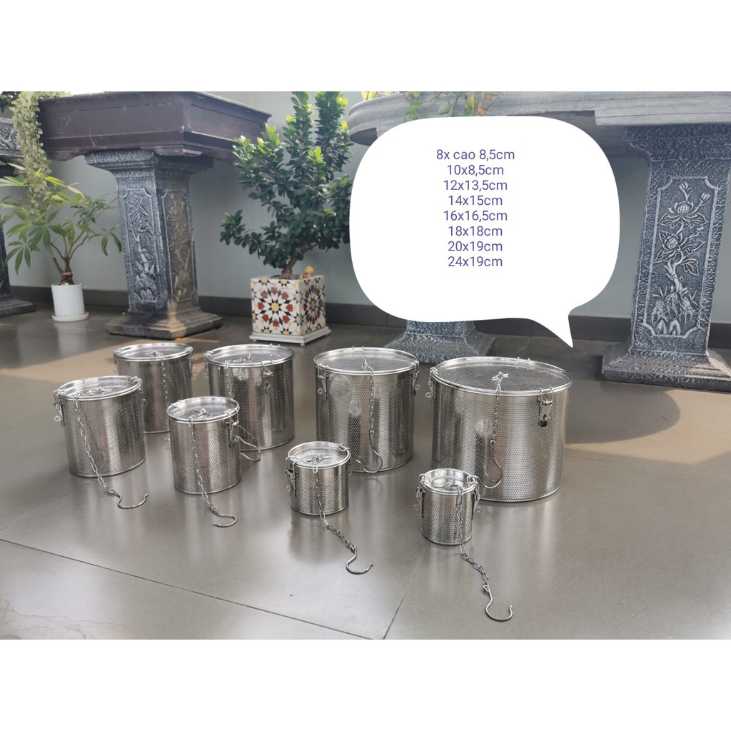 LỒNG ĐỰNG GIA VỊ PHỞ KINH DOANH INOX 304 CAO CẤP