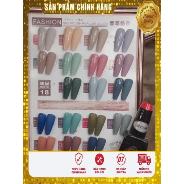 Sơn gel nhũ giả bột set 18 màu sơn móng