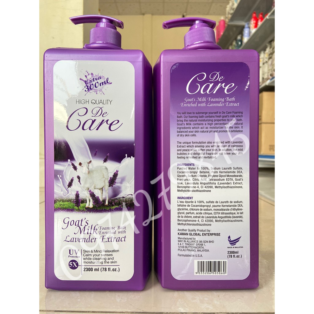 Sữa Tắm De Care 2300ml Malaysia