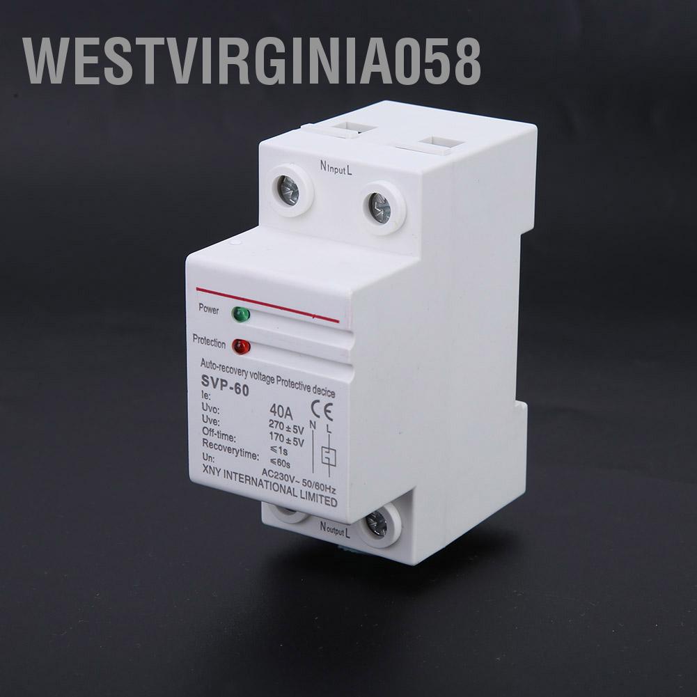 Westvirginia058 Thiết bị bảo vệ quá áp &amp; phục hồi tự động 230V 40A Bộ gắn trên đường ray DIN