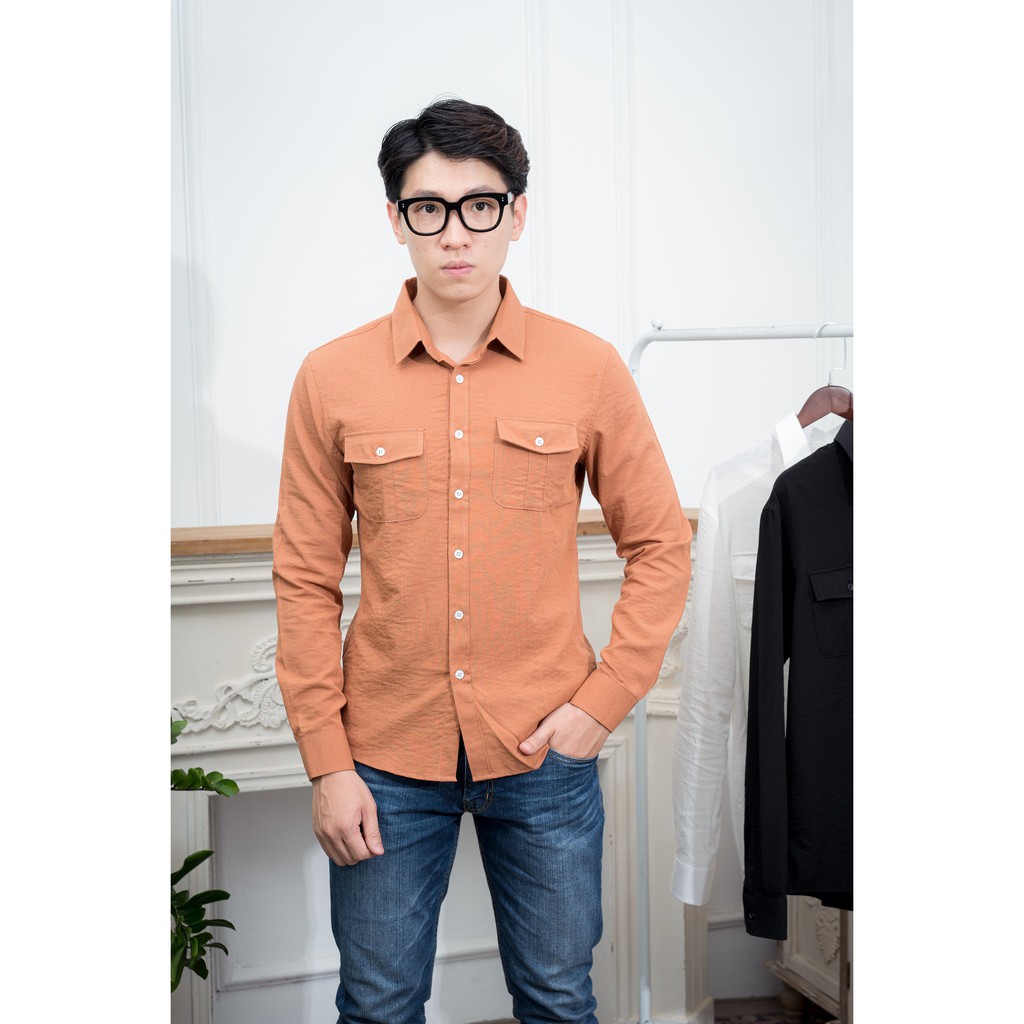 Áo sơ mi denim vải đũi dài tay cao cấp thoáng mát ôm người kiểu dáng Hàn Quốc trẻ trung | BigBuy360 - bigbuy360.vn