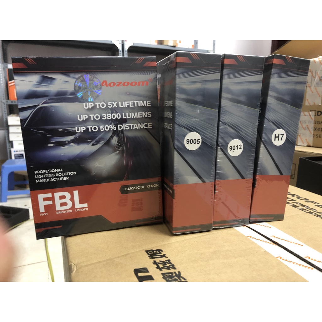 Bộ 2 Bóng Xenon tăng sáng FBL hiệu Aozoom chân H1,9006 cho đèn pha, cos, đèn gầm ô tô, xe hơi