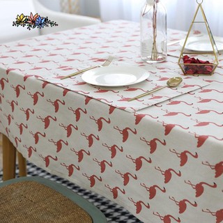 Khăn trải bàn canvas hồng hạc