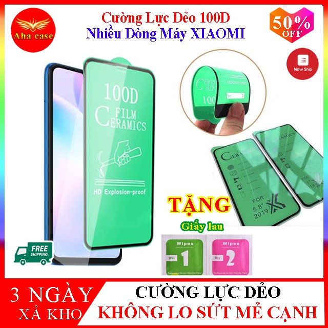 Cường Lực DẺO 100D XIAOMI Mi 8 lite redmi note 8/note 8 pro/note 7/note 7 pro/note 9s/note 9 pro/mi 8 lite/note 10 lite