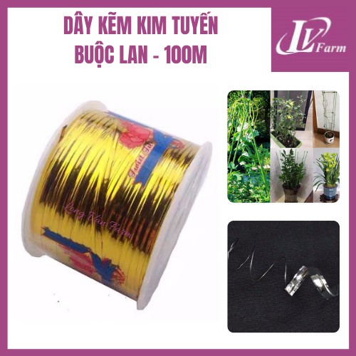 DÂY KẼM KIM TUYẾN 100M - Dây Buộc Hoa Lan, Hoa Hồng, Cây Cảnh