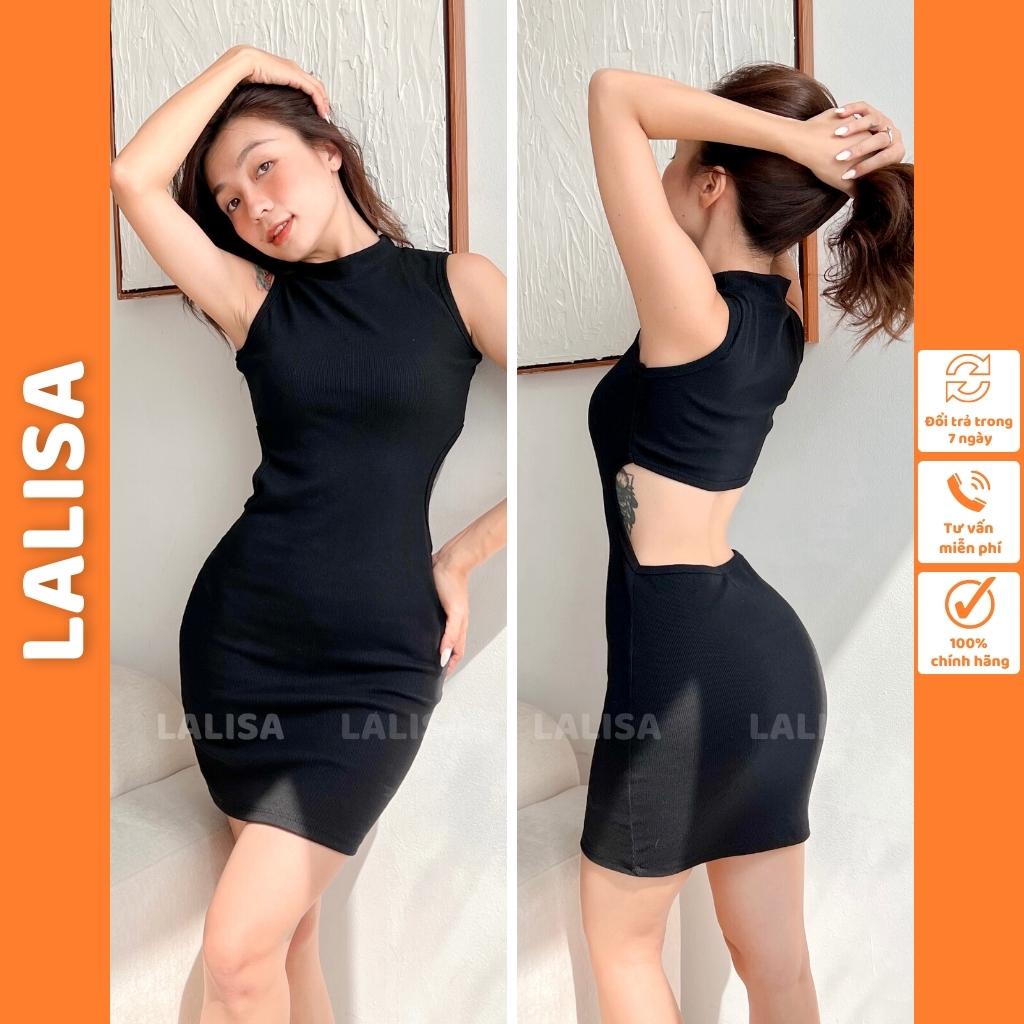 Váy Body Hở Lưng Sexy LALISAI Đầm Ôm Sát Nách Kiểu Nữ Dáng Ngắn Thiết Kế Thun Gân Đi Dự Tiệc Sang Trọng VDE024
