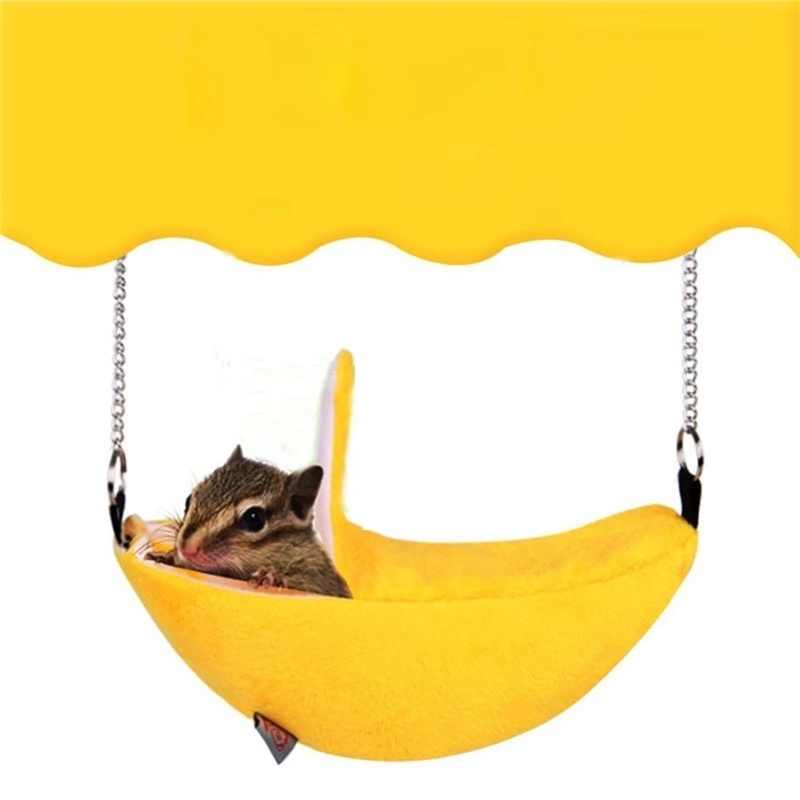Võng treo ấm áp hình trái chuối cho chuột Hamster