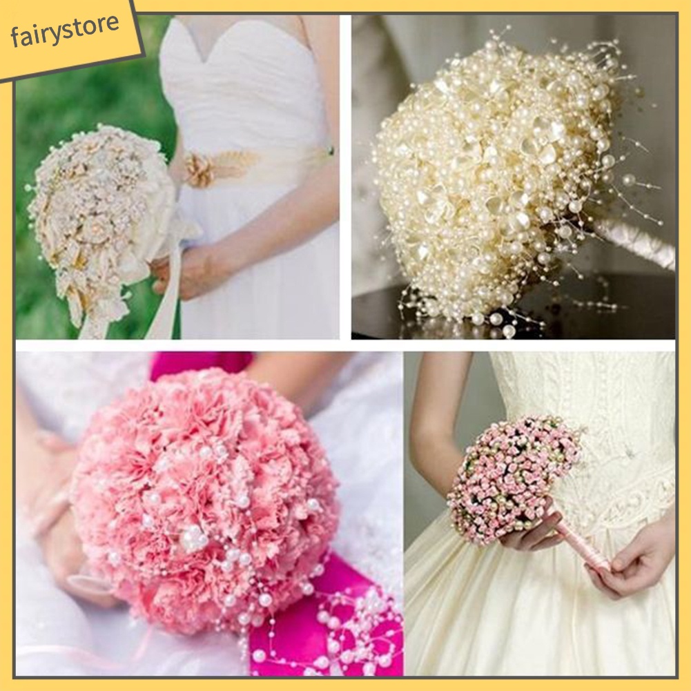 Chuỗi hạt ngọc trai giả trang trí DIY tiện dụng kích thước 5m