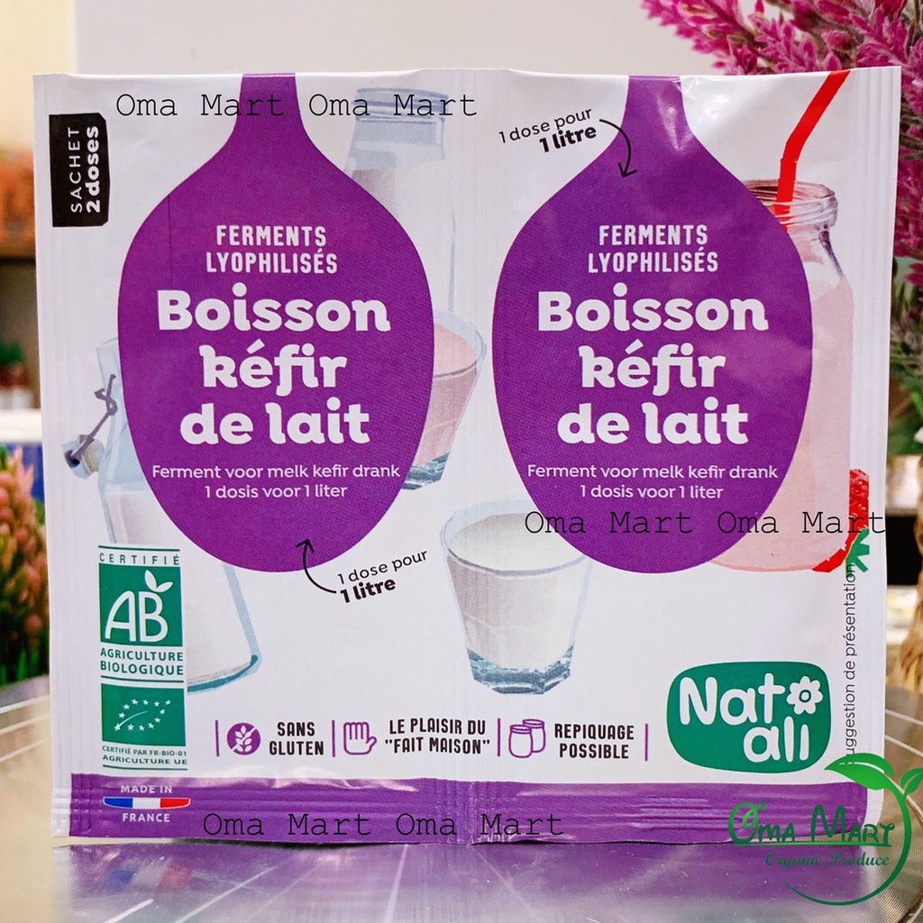 Men làm sữa chua Kefir hữu cơ Natali