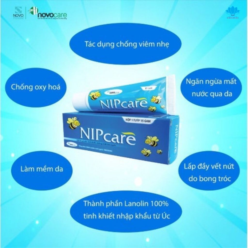 NIPCARE  Kem Bôi Nứt Đầu Ti, Hỗ Trợ Hăm An Toàn Tuyệt Đối Cho Trẻ Sơ Sinh - Chính Hãng ( Tub 15g )