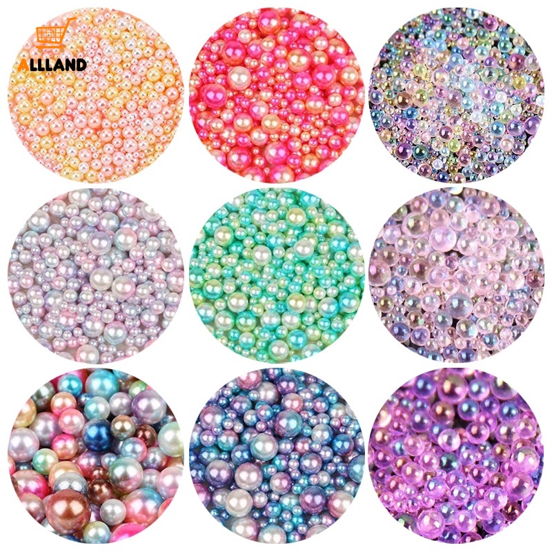 1 Gói Hạt Thủy Tinh Tròn Mini Trong Suốt Nhiều Màu Làm Đồ Trang Trí Thủ Công