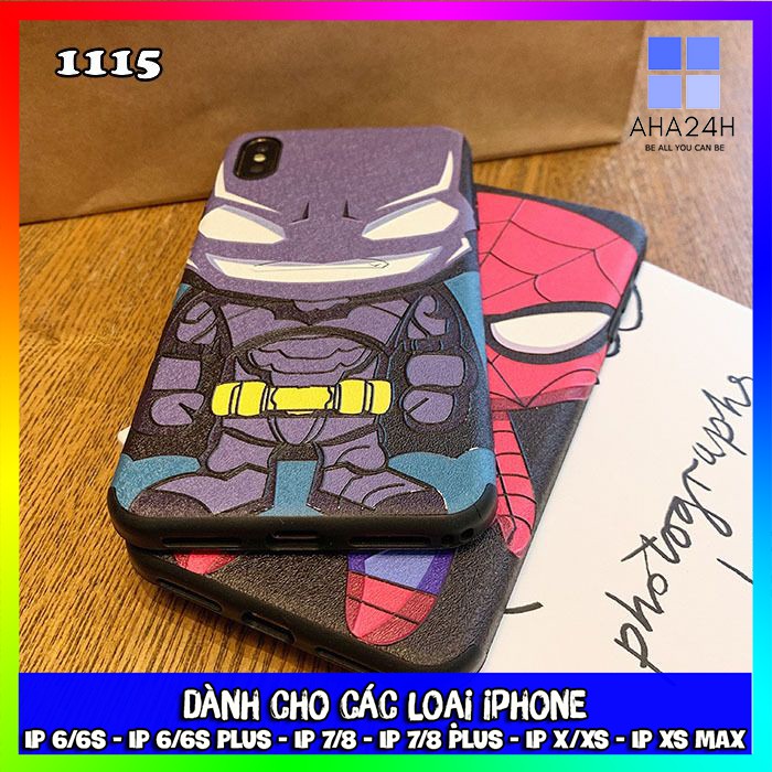 ỐP LƯNG IPHONE SIÊU ANH HÙNG CHIBI ĐỦ DÒNG MÁY - ỐP DẺO (6/6 PLUS/6S/6S PLUS/7/7 PLUS/8/8 PLUS/X/XS/XS MAX) AH1115