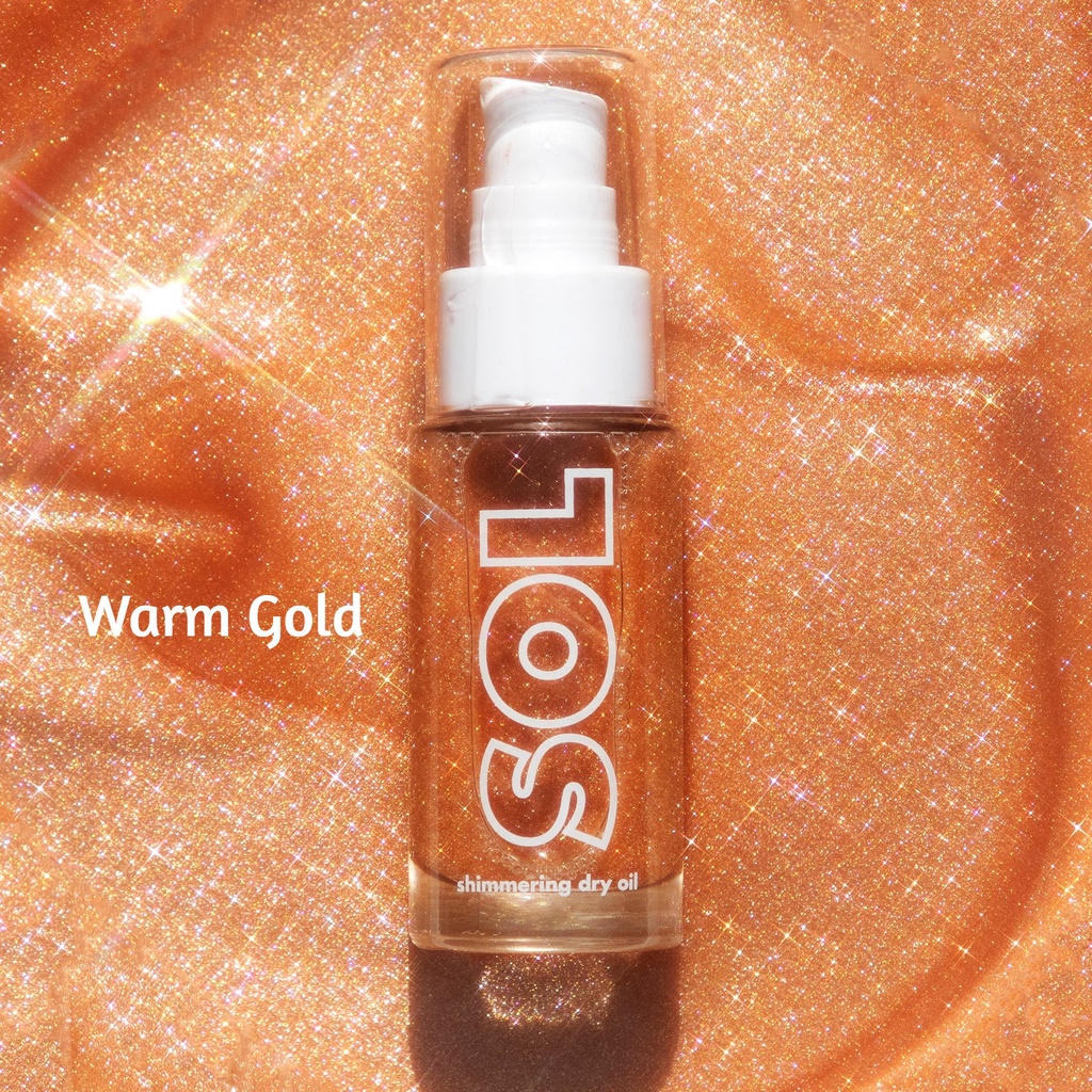 Xịt bắt sáng body Sol Shimmering Dry Oil - Nhũ body bắt sáng