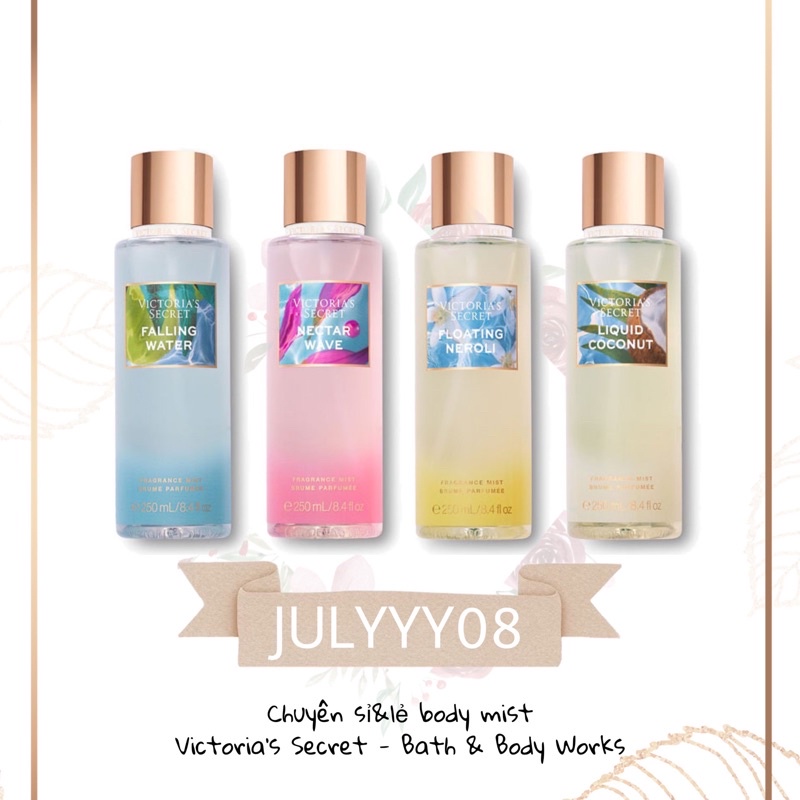 Xịt Thơm  Toàn Thân Victoria’s Secret Alluring Waters Fragrance Mist (250ml) +jɥȽÿ08+