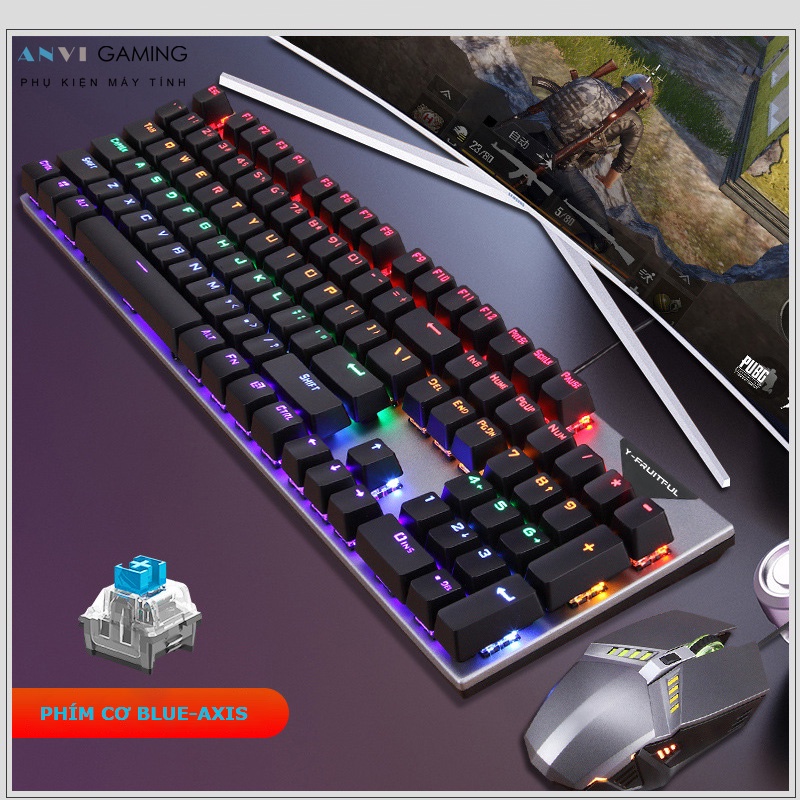 Bàn phím cơ Blue switch FOREV FV Q302 chính hãng Phím bấm cực nhạy, không rush