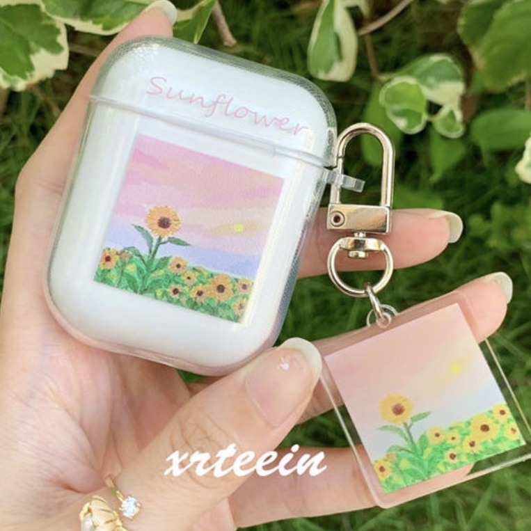 Vỏ bảo vệ hộp sạc tai nghe SPRISE mềm họa tiết hoạt hình dễ thương trong suốt thích hợp cho Airpod 1/2/Pro/3