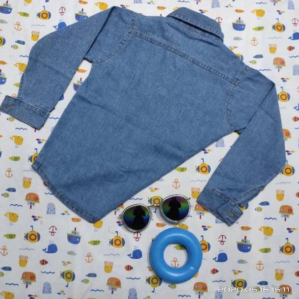 Giảm Giá Lớn⚡Áo Sơ Mi denim Trẻ Em Từ 4 Đến 12 Tuổi