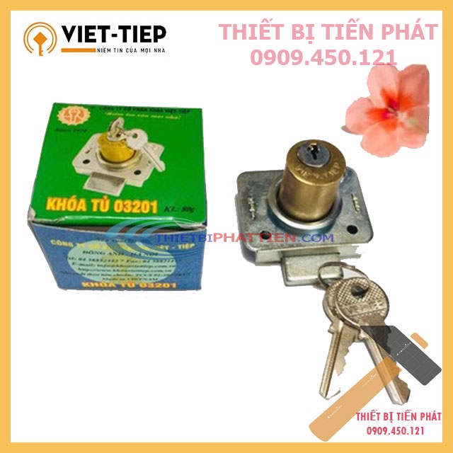 Ổ Khóa Tủ VIỆT TIỆP 03201 Đông Thau, Cao Cấp (Chính Hãng)