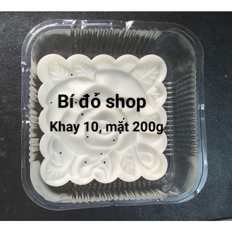 Size 200g - COMBO 100 TÚI HÀN MIỆNG + 100 KHAY size 10 đựng bánh trung thu 200g