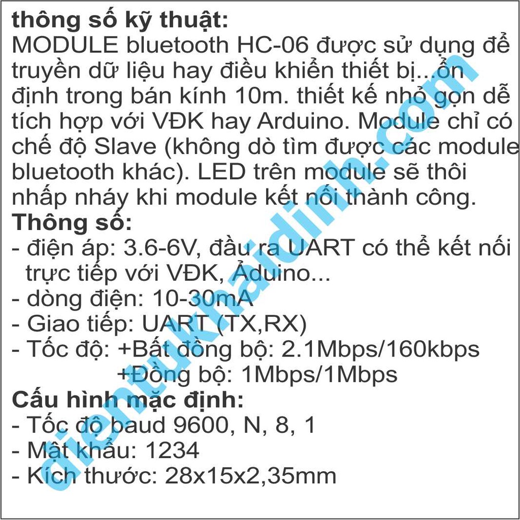 MODULE bluetooth HC-06 kde0030