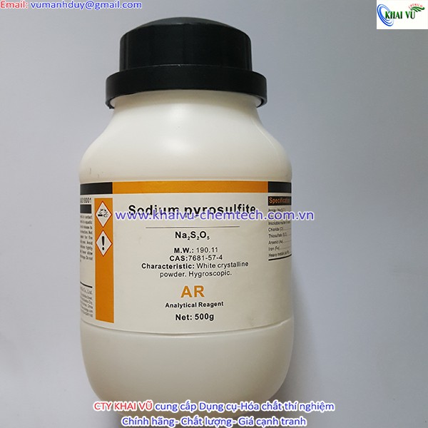 Na2S2O5 Tinh khiết Sodium Metabisulphite Natri metabisunfit  CHAI 500G