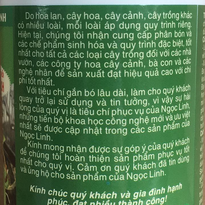 Chế phẩm đặc trị bệnh thối nhũn Ngọc Linh 12H A8VIP cho hoa phong lan, cây cảnh chai 250ml