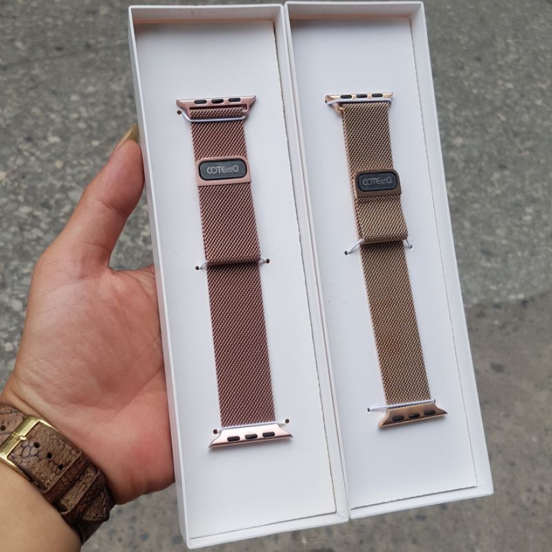 Dây đeo đồng hồ thép milanese loop cho Apple Watch Series 7 , 6 ,5 ,4  Size 41mm , 45 mm chính hãng COTEetCI cao cấp