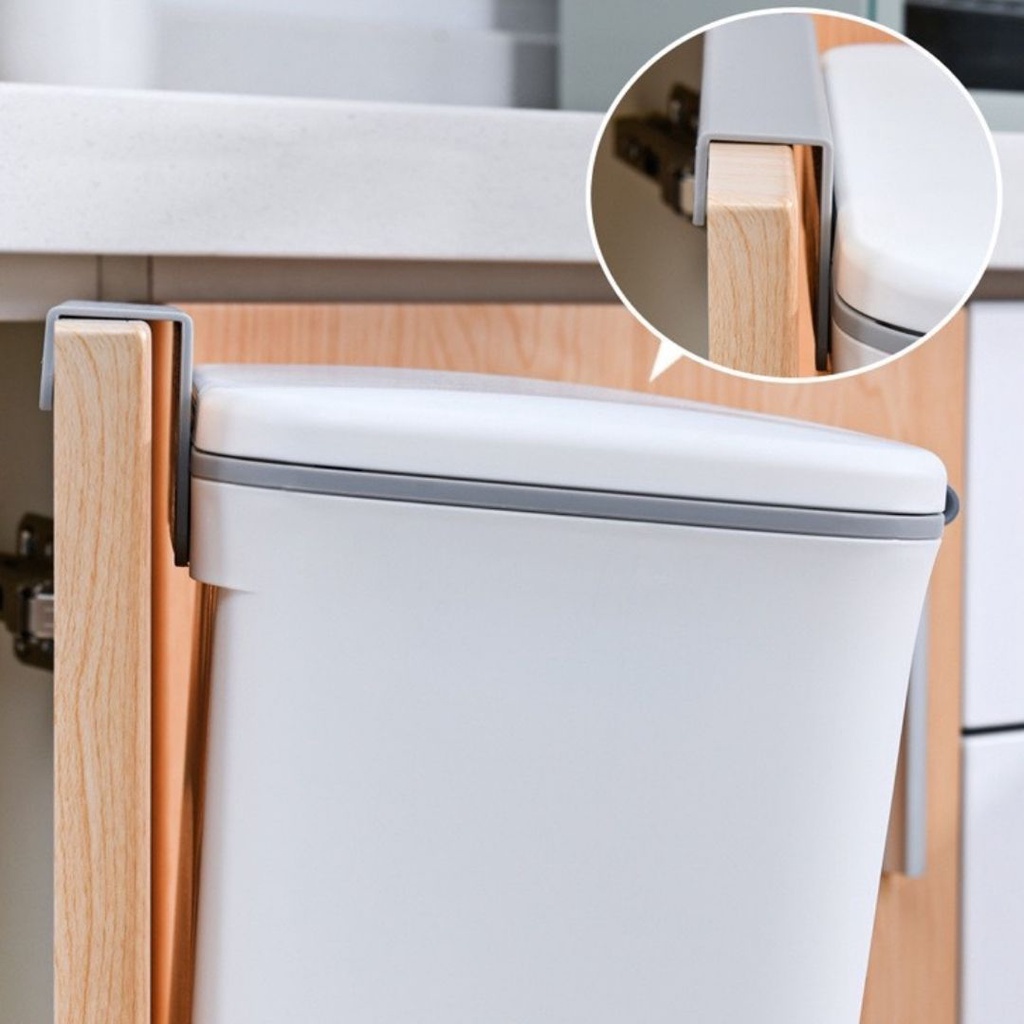 Thùng rác treo bếp, thùng rác có nắp trượt, sọt rác cài tủ thông minh sáng tạo