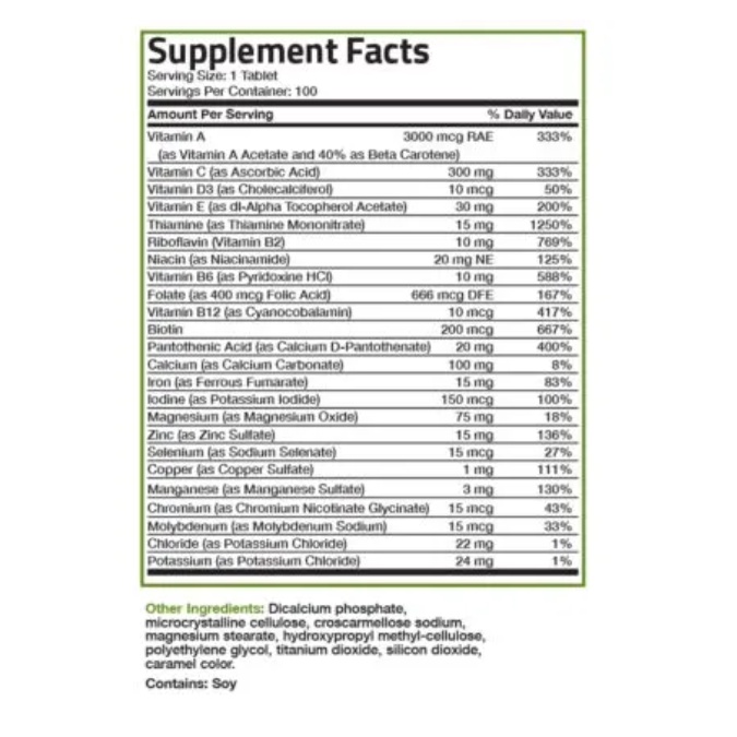 VITAMIN | Vitamin Tổng Hợp | Bronson Therapeutic Formula Vitamin và Khoáng Chất Thiết Yếu 100 viên - Chính Hãng Muscle F