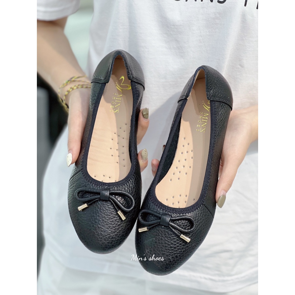 Min's Shoes - Giày Bệt Nơ Da Thật B377