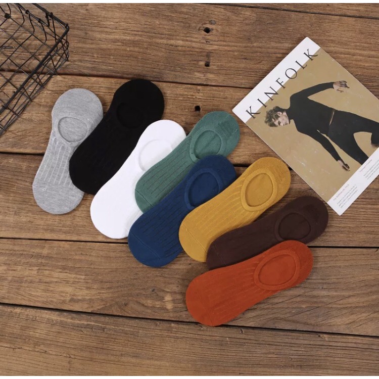 Combo 5 Đôi Tất Vớ Hài Gân Trơn Nhiều Màu Thời Trang Cho Nữ - Dumi Shop