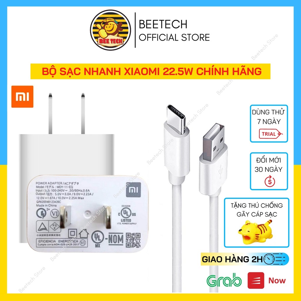 Sạc Xiaomi 22.5w, bộ sạc nhanh cho mọi loại điện thoại - Beetech