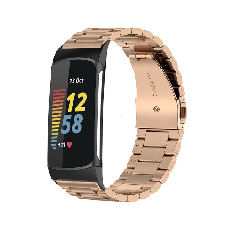 Dây Đeo Thay Thế Bằng Kim Loại Bền Chống Nước Thời Trang Cho Fitbit-Charge 5