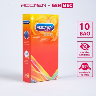 Bao cao su ROCMEN Family - Bao cao su gia đình chất lượng cao - BCS Rocmen Family Hộp 10 cái - Genmec