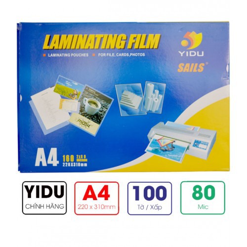 MÀNG ÉP PLASTIC  CÁC ĐỊNH LƯỢNG KHỔ A4 100 TỜ/HỘP