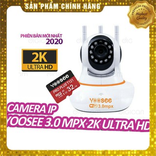 [FREESHIP - Giá Tại Xưởng] Camera IP YooSee 3.0mpx - Ultra HD 2K Siêu nét - Kèm thẻ nhớ 32gb