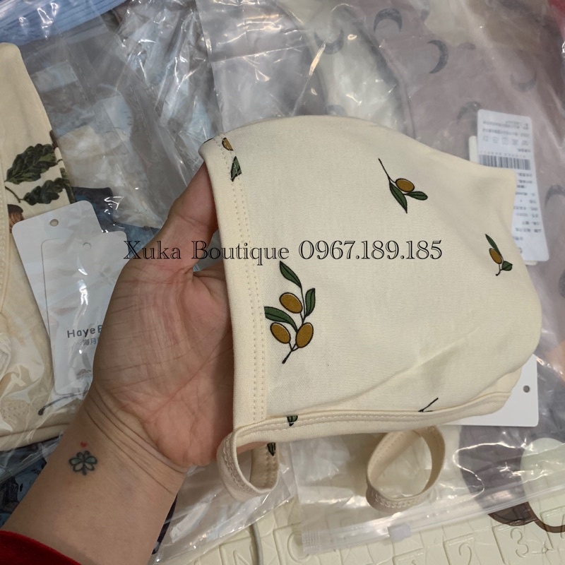 Mũ Sơ Sinh, Mũ Cotton Cho Bé 0-12 Tháng Style Hàn Quốc Thu Đông Hoạ Tiết Dễ Thương Cực Đẹp [Ảnh Thật]