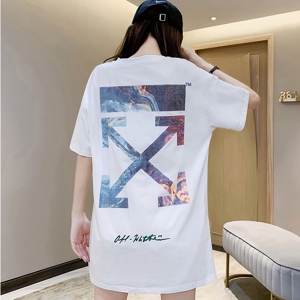 Áo Tee Off White, Áo thun Off White T-Shirt Color Wave Arrow, chất liệu Cotton, 2 màu đen, trắng DuSo.Lux