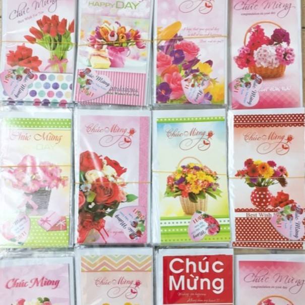 Sỉ -Combo 10 thiệp chúc mừng bưu thiếp ngày nhà giáo 20/11, ngày phụ nữ 20/10, 8/3, lễ tết giáng sinh quà biếu sinh nhật